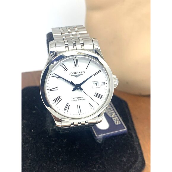 Longines Women's Watch L23214116 Record Swiss Automatic White Dial 30mm Steel - Picture 13 of 14